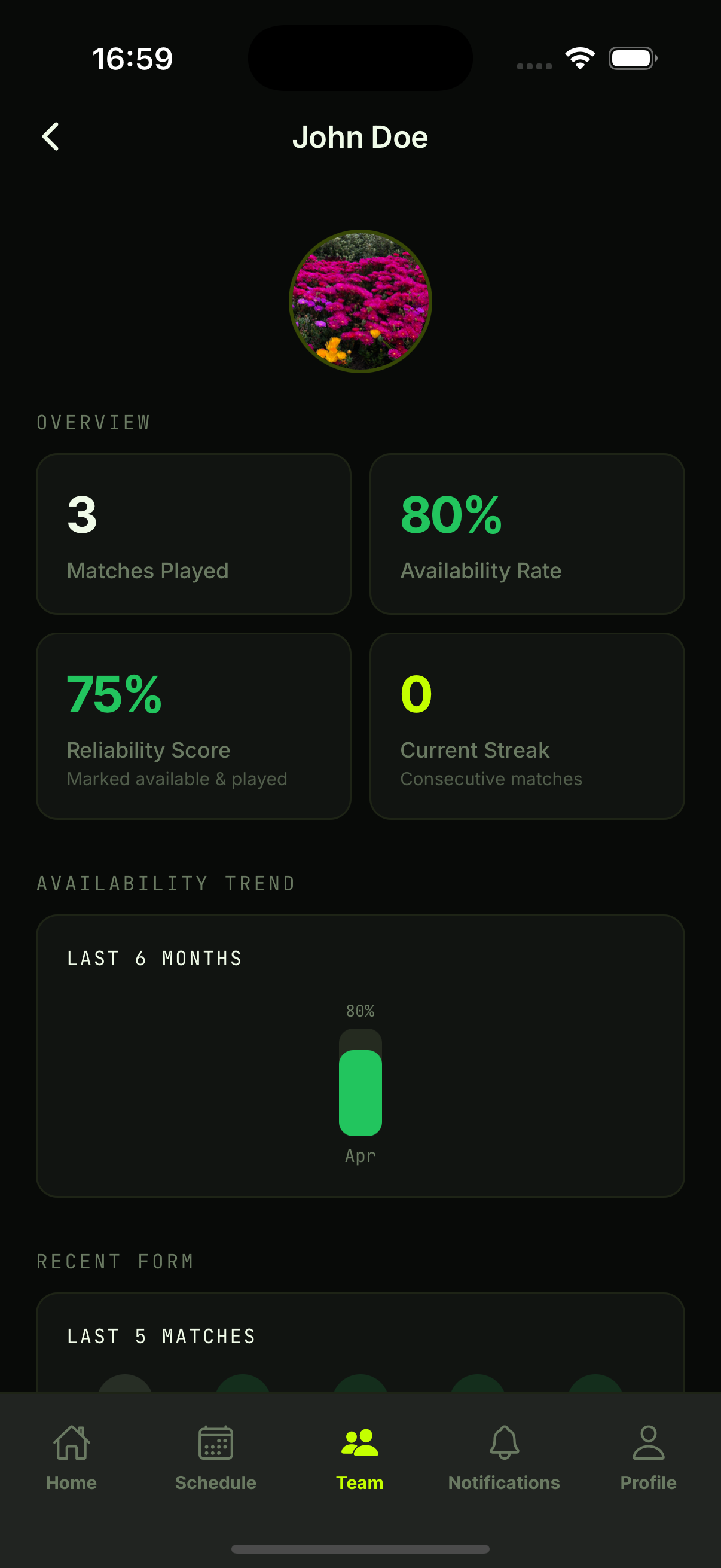 Player stats