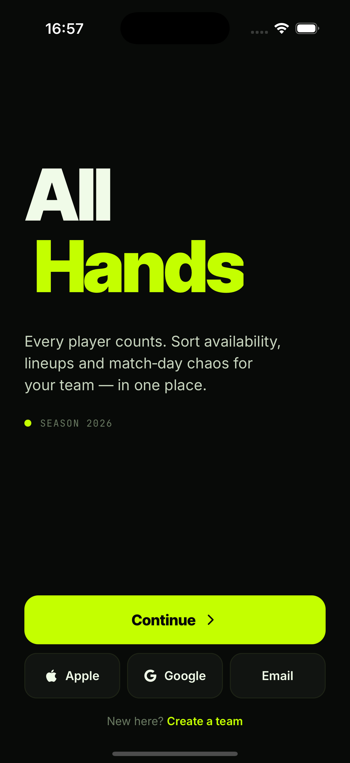 All Hands landing